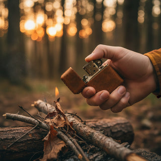 Handmade Leather Zippo Lighter Case