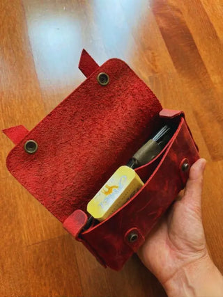 Edc Organizer Rustic Leather Mens Clutch Bag, Vintage Travel Organizer Gift For Him