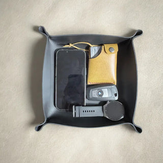 Leather Desk Organizer Tray – Personalized, 4 Sizes