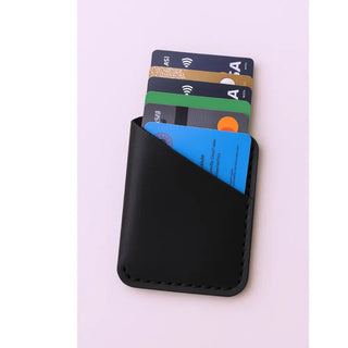 Slim Leather Card Holder – Hand-Stitched, Personalized