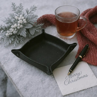 Leather Desk Organizer Tray – Personalized, 4 Sizes