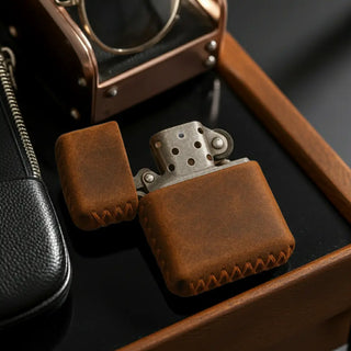 Leather Zippo Lighter Case | Personalized Gift