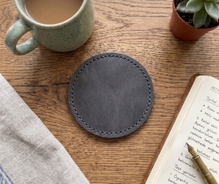 Leather Coaster Set of 4 – Personalized, Handmade Gift