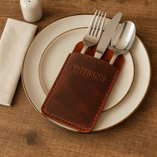 Handmade Leather Cutlery Pouch