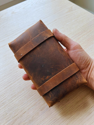 Edc Organizer Rustic Leather Mens Clutch Bag, Vintage Travel Organizer Gift For Him