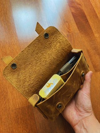 Edc Organizer Rustic Leather Mens Clutch Bag, Vintage Travel Organizer Gift For Him