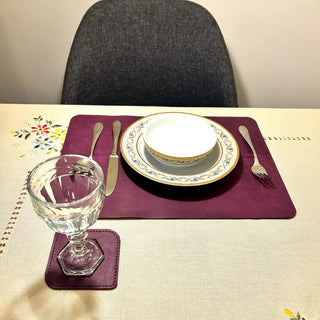 Leather Placemat For Dining Tables| Custom Size & Engraving