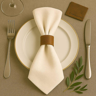 Handmade Leather Napkin Rings Set of 4