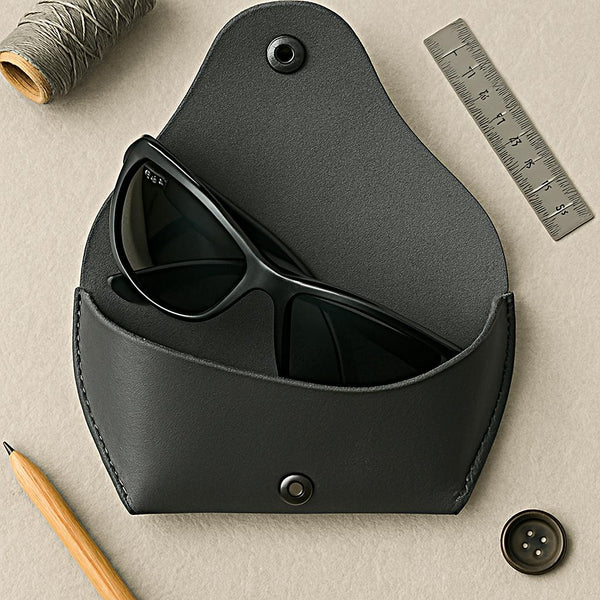 Leather Eyeglass Case – Lined, Personalized