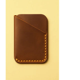 Slim Leather Card Holder – Hand-Stitched, Personalized