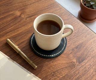 Leather Coaster Set of 4 – Personalized, Handmade Gift
