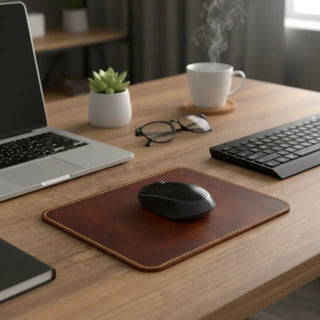 Leather Mouse Pad – Handmade, Crazy Horse Leather