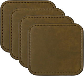 Handcrafted Leather Coaster Set of 4