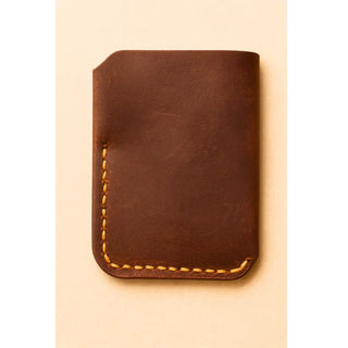 Slim Leather Card Holder – Hand-Stitched, Personalized