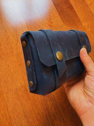Edc Organizer Rustic Leather Mens Clutch Bag, Vintage Travel Organizer Gift For Him