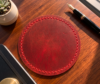 Leather Coaster Set of 4 – Personalized, Handmade Gift