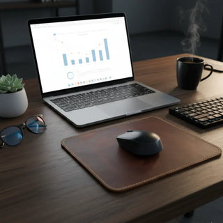 Leather Mouse Pad – Handmade, Crazy Horse Leather