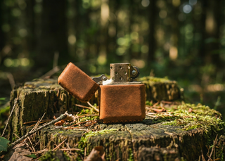 Handmade Leather Zippo Lighter Case