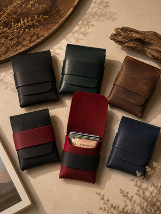 Leather Wallet, Handmade, Customizable Card Holder
