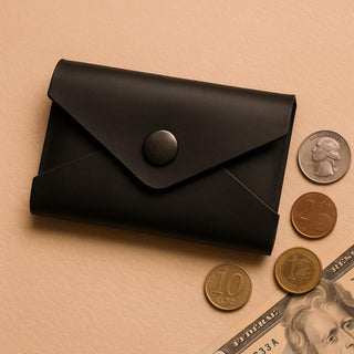 Handmade Leather Coin & Card Walle