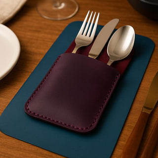 Handmade Leather Cutlery Pouch